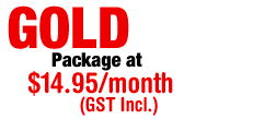 Gold Package at $49.95 per month (GST Inclusive)
